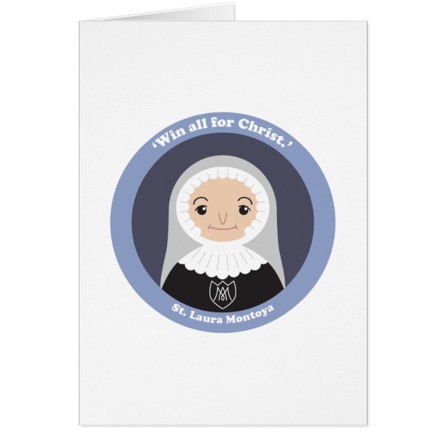 St. Laura Montoya Hälsningskort (Framsidan)