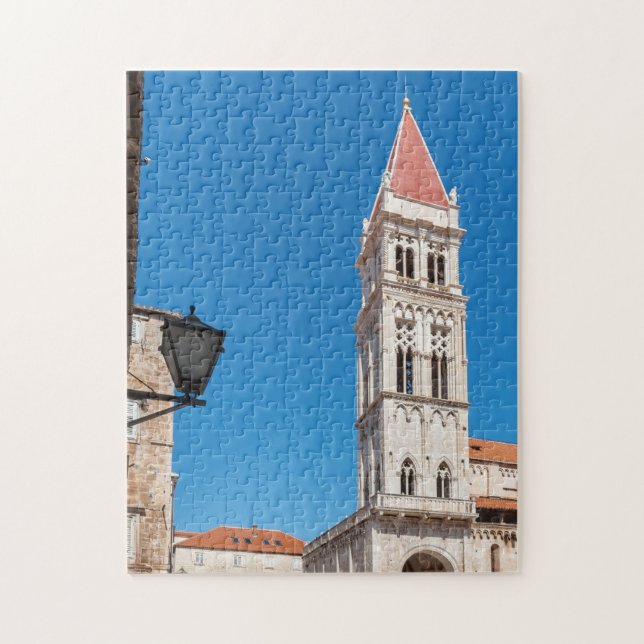 St Lawrence-katedralen torn i Trogir - Kroatien Pussel (Vertikal)