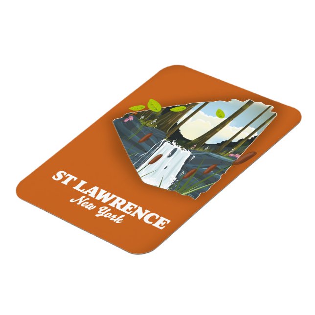 St Lawrence New York Resemålning Magnet (Vänstra Sidan)