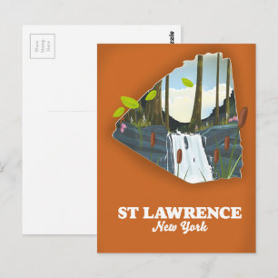 St Lawrence New York Resemålningaffisch Vykort