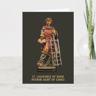 St. Lawrence of Rom, Patron Saint of Cooks Prayer Kort