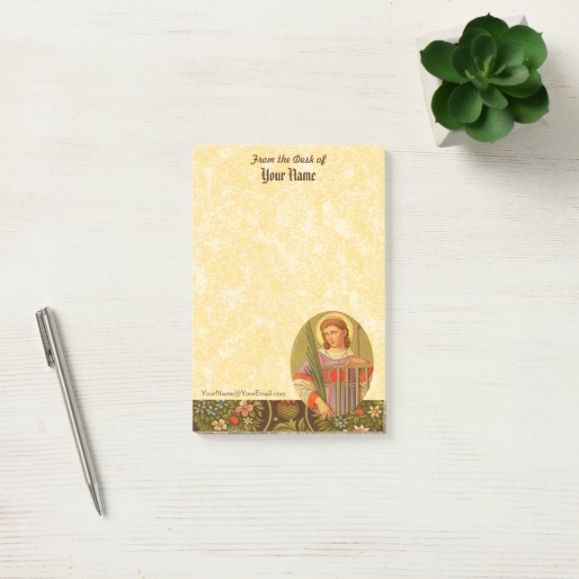 St. Lawrence of Rom (PM 04) 4"x6" Post-it Block (Kontor)