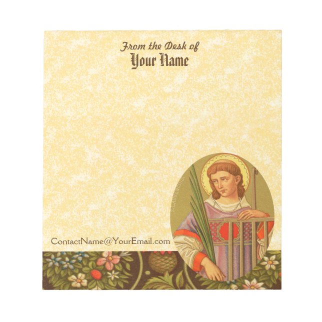 St. Lawrence of Rom (PM 04) 5,5"x6" Anteckningsblock (Framsida)