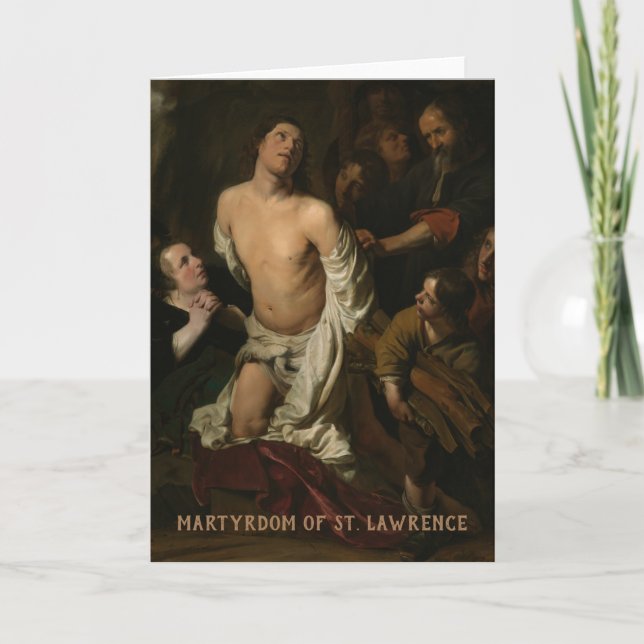 St. Lawrence Prayer Saint of Cooks Kort (Framsida)