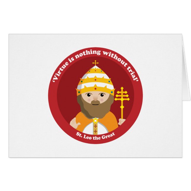 St. Leo Underbaren Hälsningskort (Framsidan Horizontal)