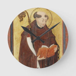 St Leonard (olja på slipad panel för guld) (para Rund Klocka