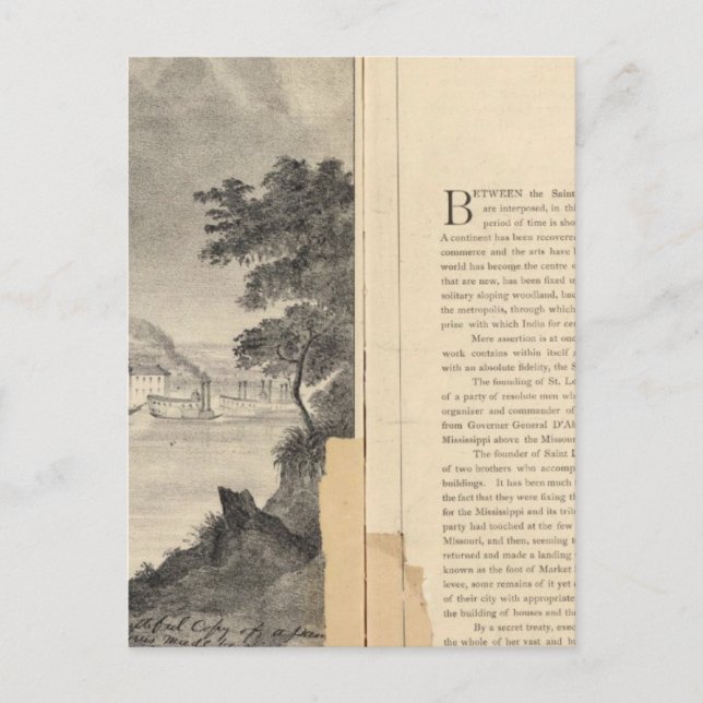 St. Louis, 1832 Vykort (Framsida)