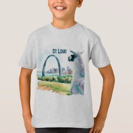 St. Louis Arch Llama Souvenir T Shirt
