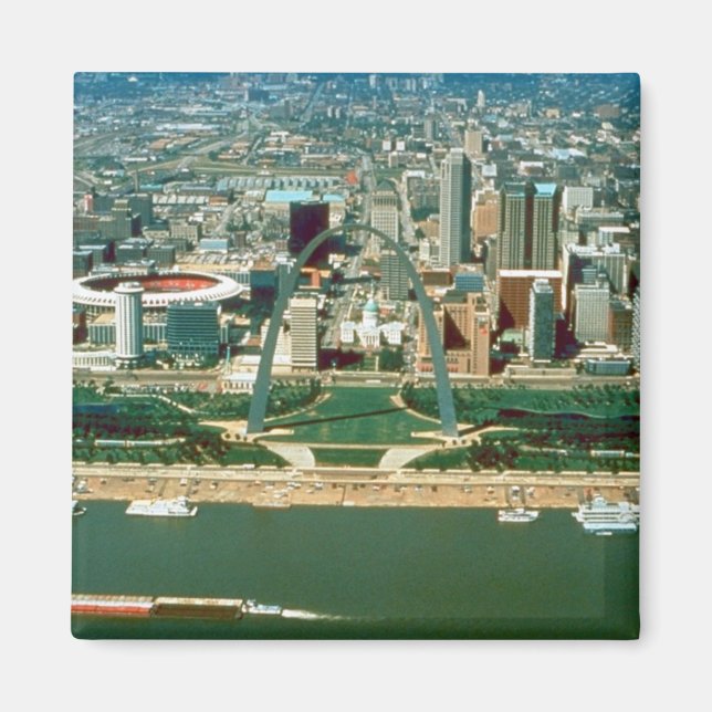 St. Louis Arch och Skyline Magnet (Framsidan)