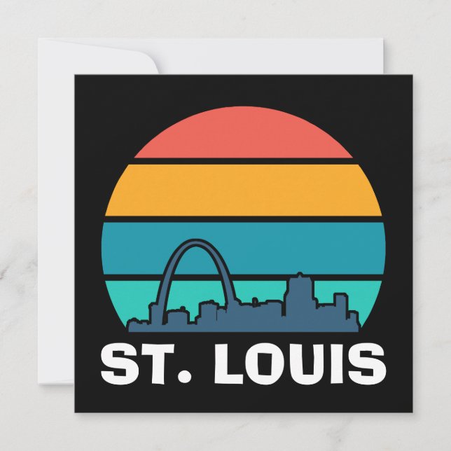 St. Louis Arch Retro Sunset Cityscape (Framsida)