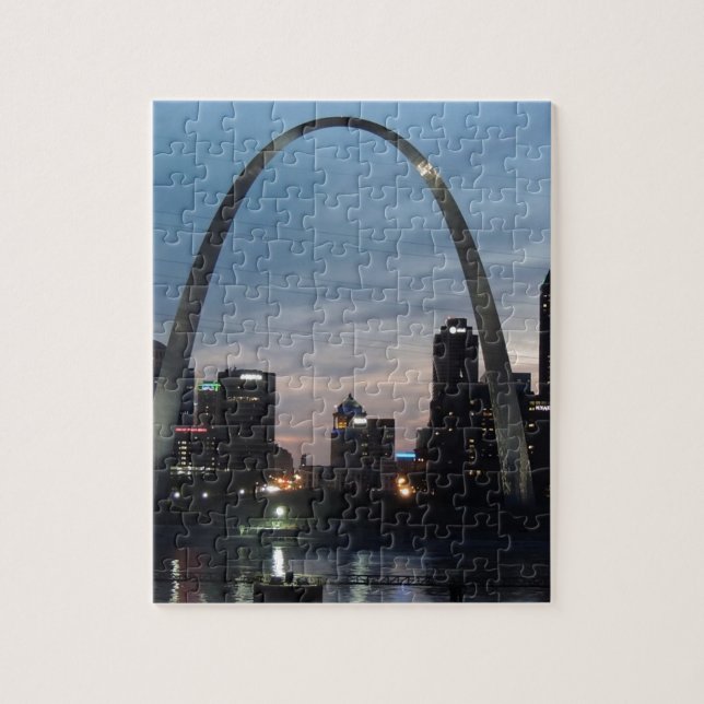 St Louis Arch Skyline Pussel (Vertikal)