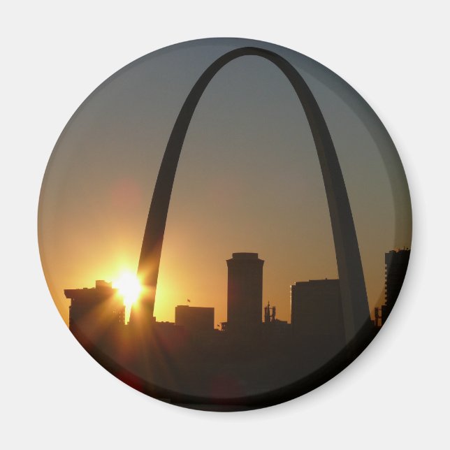 St. Louis Arch Sunset Magnet (Framsidan)