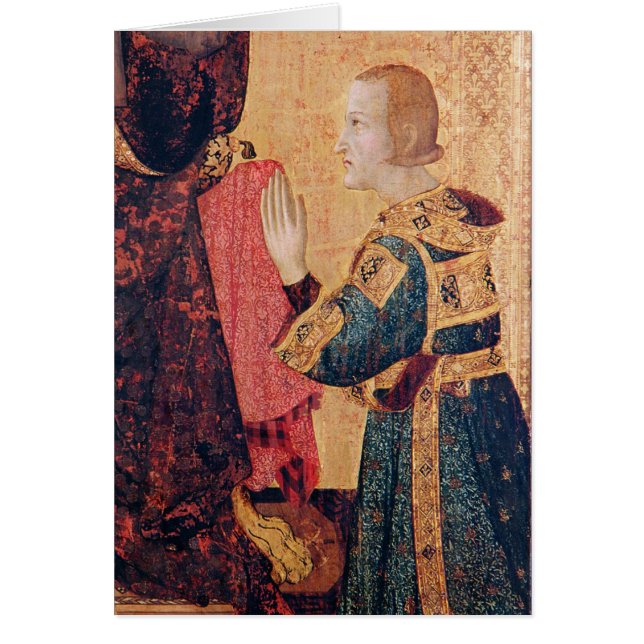 St Louis av Toulouse som krönar hans broder Hälsningskort (Framsidan)
