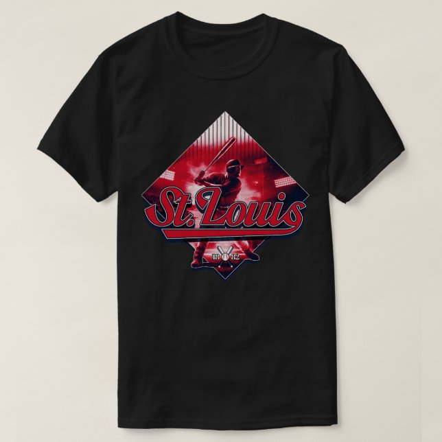 St Louis Baseball Diamond Design T Shirt (Design framsida)