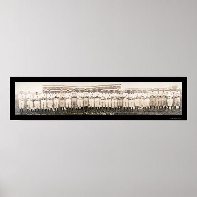 St Louis  Baseball Photo 1911 Poster (Framsidan)
