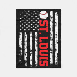 St. Louis baseboll USA-flagga  Fleecefilt