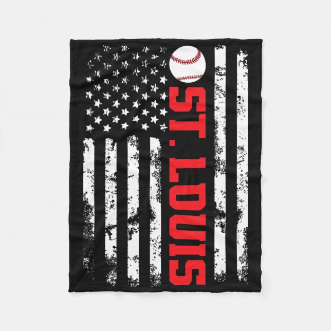 St. Louis baseboll USA-flagga  Fleecefilt (Framsidan)