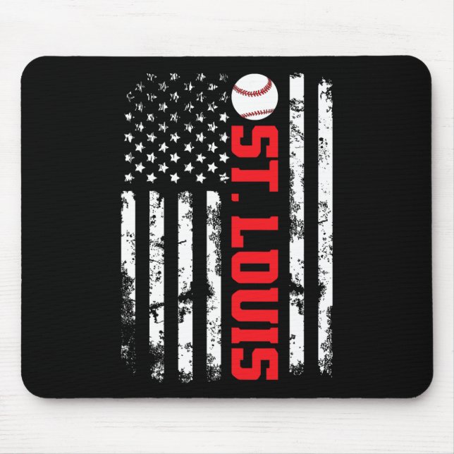St. Louis baseboll USA-flagga  Musmatta (Framsidan)