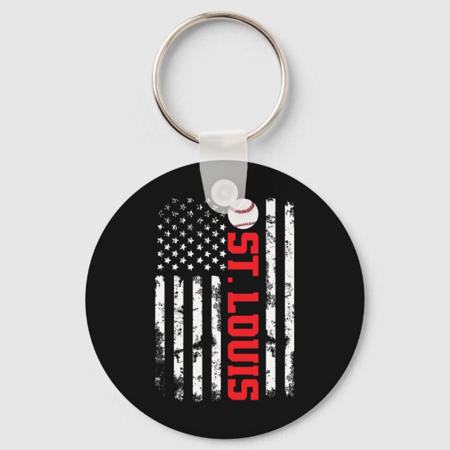 St. Louis Baseboll Usa Flagga  Nyckelring (Framsida)