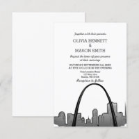 St Louis bröllopsinbjudan Missouri Saint Louis