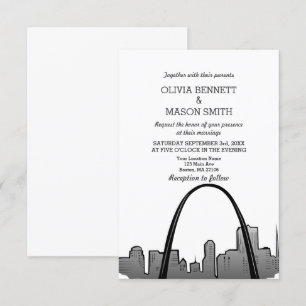 St Louis bröllopsinbjudan Missouri Saint Louis Inbjudningar