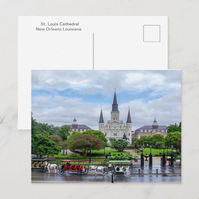 St Louis Cathedral från Artillery Park-vykort Vykort (Fram/baksida)