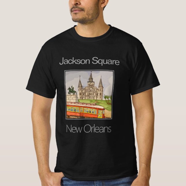 St. Louis Cathedral, Jackson Square, New Orleans T Shirt (Framsida)