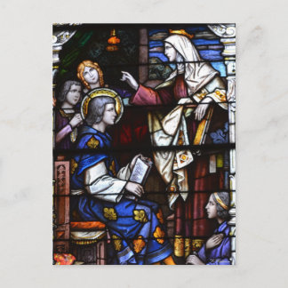 St. Louis Cathedral Stached Glass Vykort