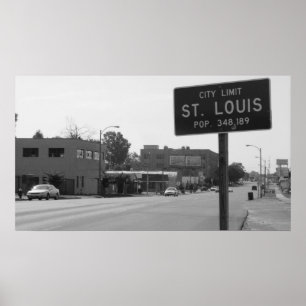 St. Louis City Limits på Natural Bridge Road Poster