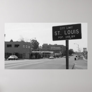 St. Louis City Limits på Natural Bridge Road Poster