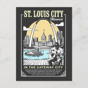 St. Louis City Missouri i Gateway City Vykort