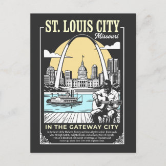 St. Louis City Missouri i Gateway City Vykort