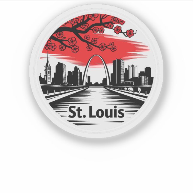 St. Louis City Missouri USA Klistermärken (Framsida)