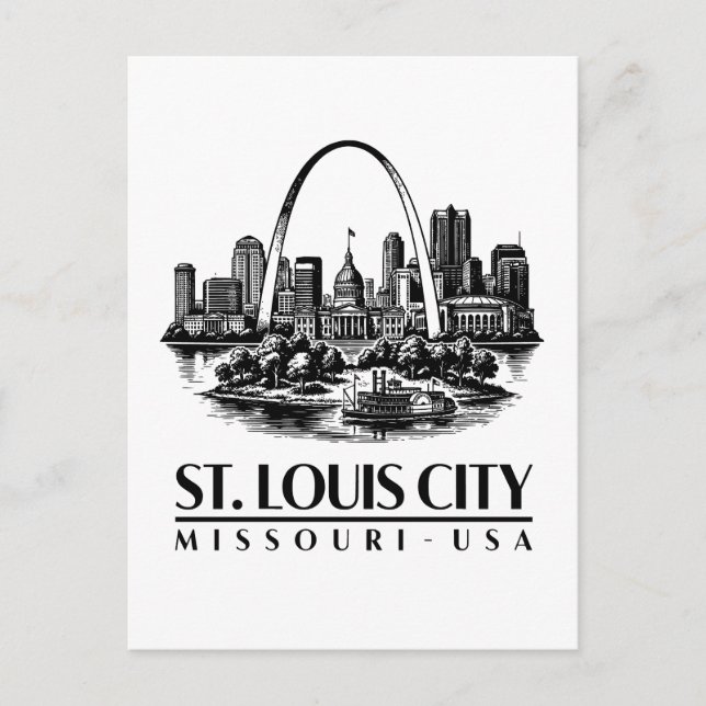 St. Louis City Missouri USA Vykort (Framsida)
