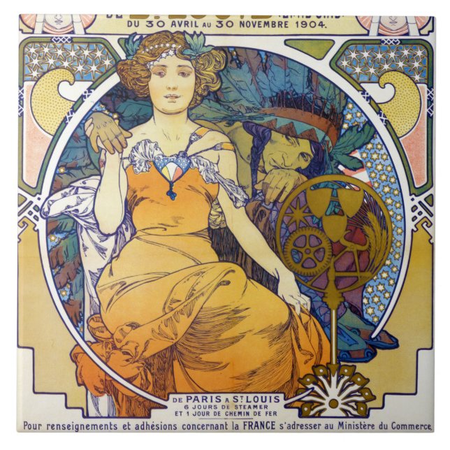 St. Louis Exhibition, Mucha Kakelplatta (Framsidan)