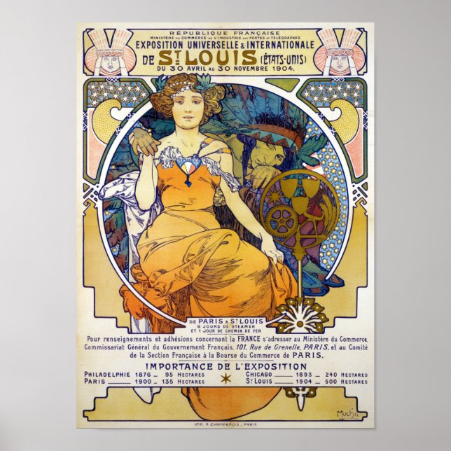 St. Louis Exhibition, Mucha Poster (Framsidan)