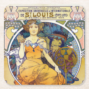 St. Louis Exhibition, Mucha Underlägg Papper Kvadrat