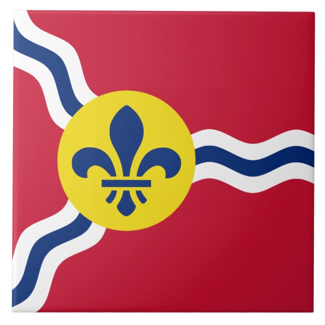 St. Louis Flagga Tile Kakelplatta (Framsidan)
