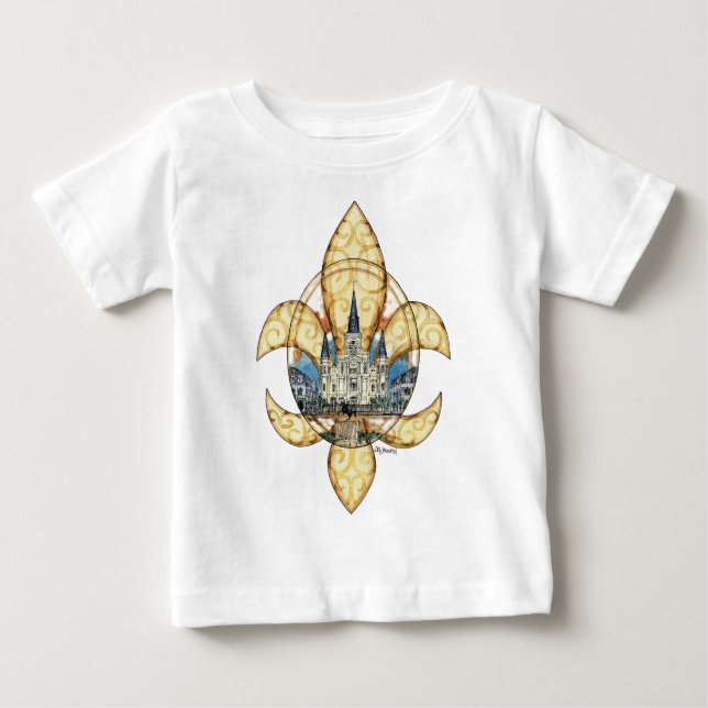 St Louis Fleur de Lis Tee Shirt (Framsida)