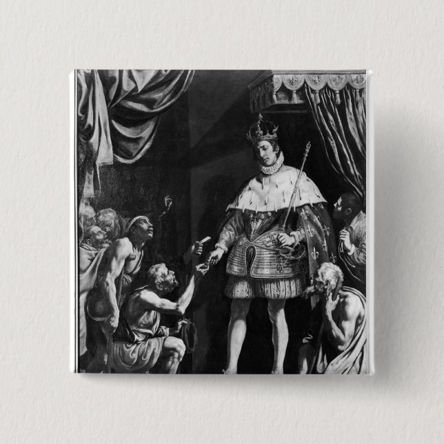 St Louis fördelande allmosa, c.1615-20 Knapp (Framsida)