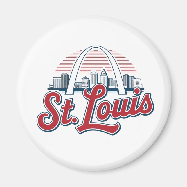 St. Louis Gateway Arch, Klassiskt stadssouvenir Magnet (Framsidan)