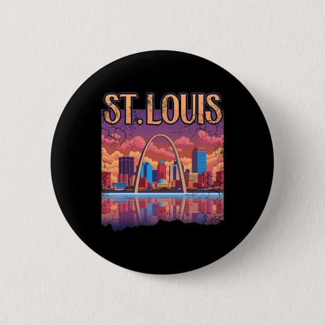 St Louis Gateway Arch Missouri Cityscape Skyline Knapp (Framsida)