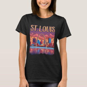 St Louis Gateway Arch Missouri Cityscape Skyline T Shirt