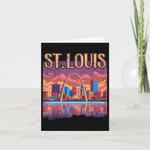 St Louis Gateway Arch Missouri stadsbild Siluett Kort