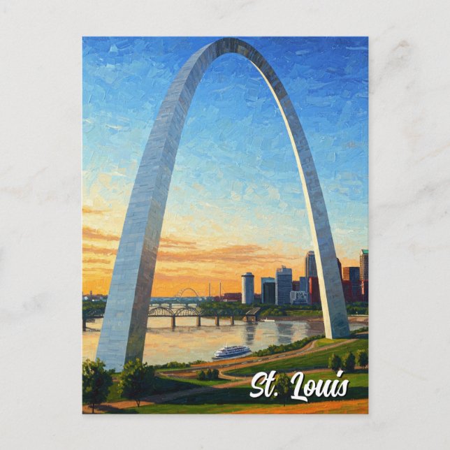 St Louis Gateway Arch Travel Vykort (Framsida)