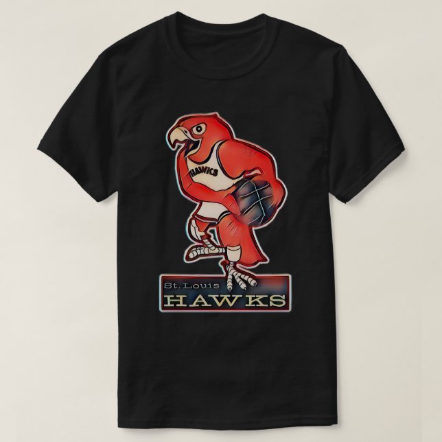 St Louis Hawks Basketball T Shirt (Design framsida)