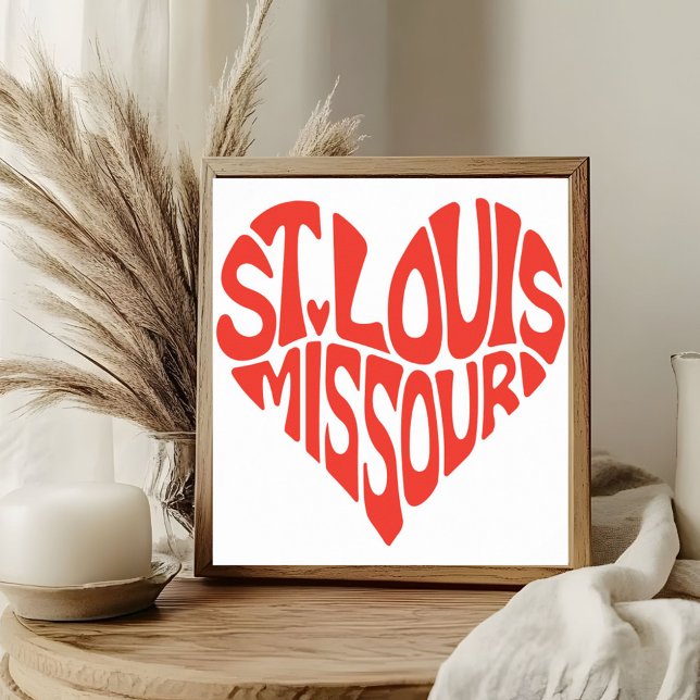 St. Louis Hjärtformade Ord Art Poster (Skapare uppladdad)
