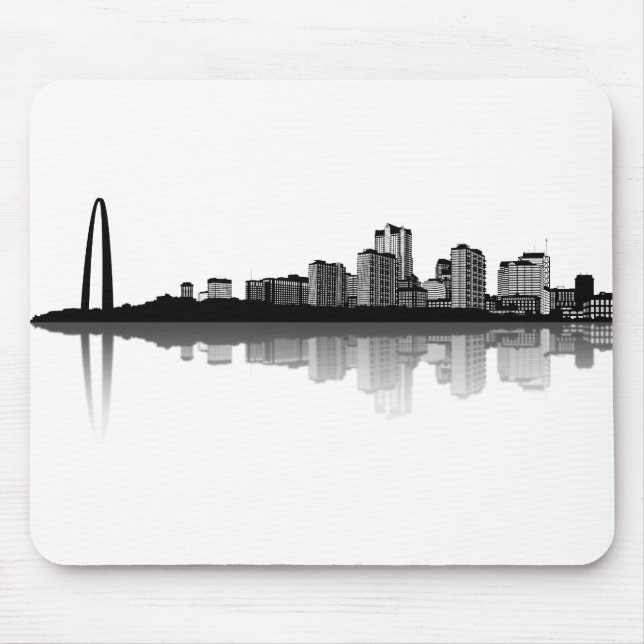 St Louis horisont Mousepad (b/w) Musmatta (Framsidan)