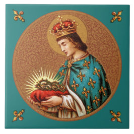 St. Louis IX (Detail; "Medallion", BK 065) Kakelplatta