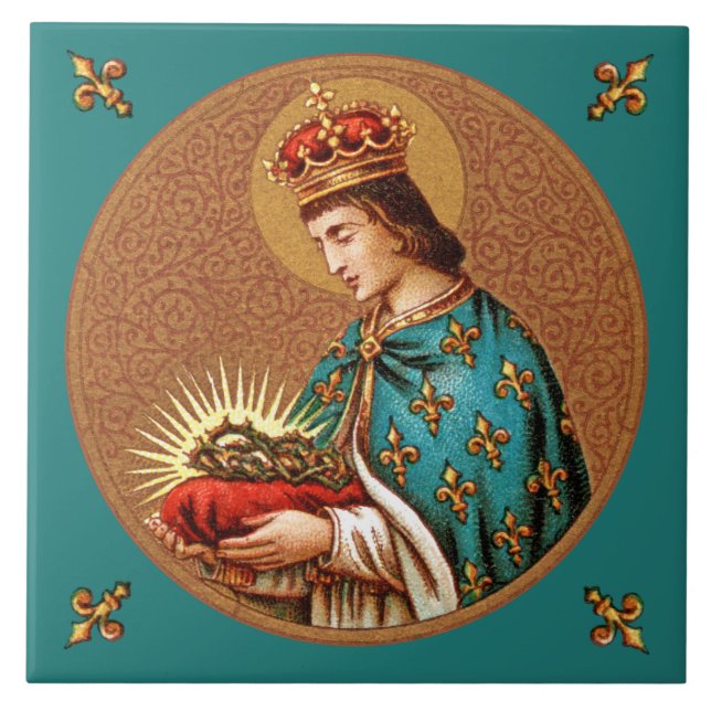 St. Louis IX (Detail; "Medallion", BK 065) Kakelplatta (Framsidan)